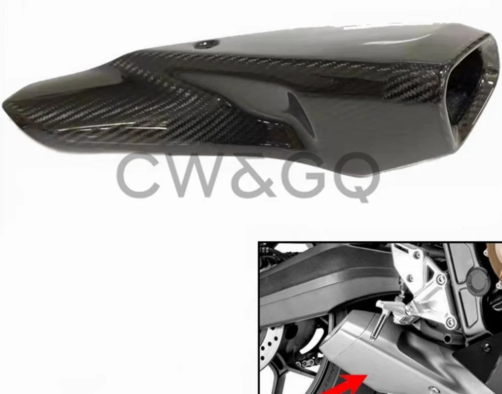 Real Carbon Fiber for Honda CB650R 2019 2020 2021 Exhaust Pipe Cover Heat Shield Protector Guard Anti-Scalding Shell