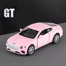 Deluxe Pink Die - Cast Toy Car with Opening Doors and Pull - Back Action (Continental GT)