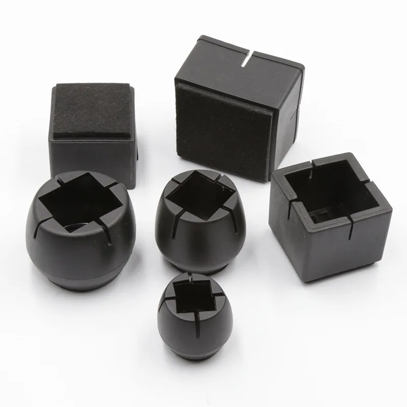 8pcs Silicone chair leg caps round stool Table foot socks Cover hole plugs Anti-slip furniture feet Bottom felt pads protector