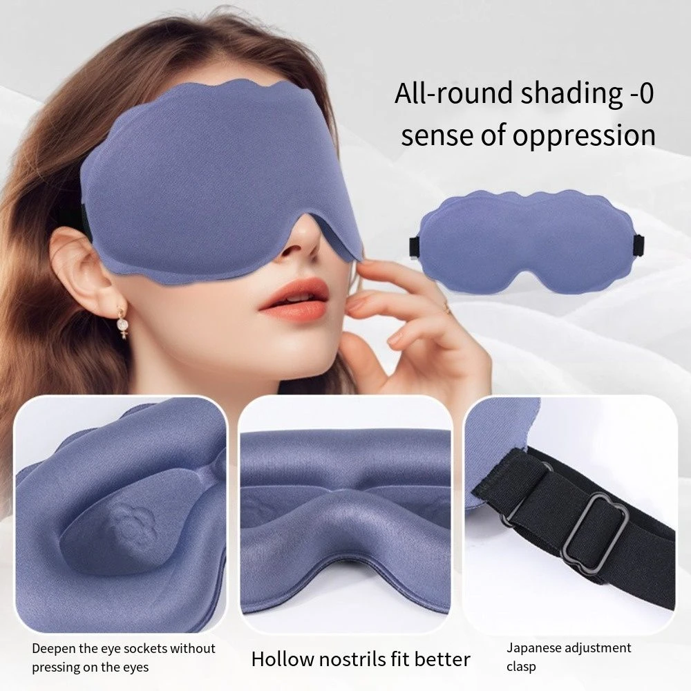 Eye Shade Cover 3D Sleeping Mask Eyepatch Adjustable Lightweight Night Sleep Patch Soft Blackout Travel Eye Mask Office