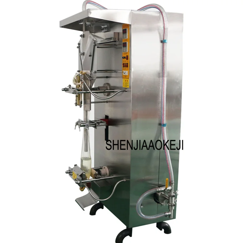 220V SJ-1000 Stainless Steel Liquid Packing Machine Automatic Water Soymilk Packing Machine Quantitative Food Sealing Machine digital water quantitative cabinet box liquid control electromagnetic flow meter controller