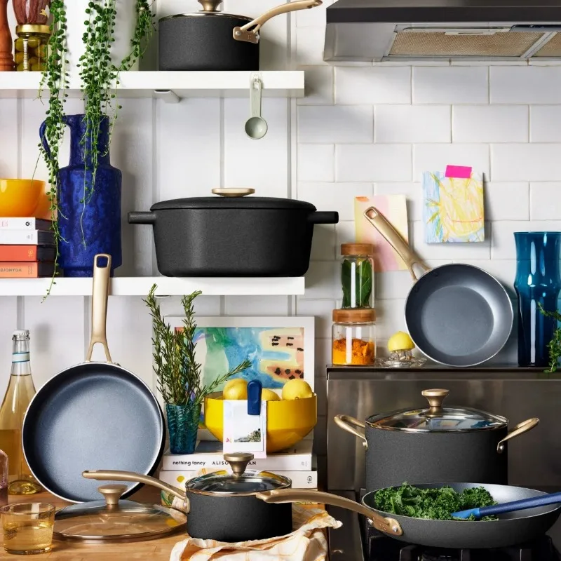 Beautiful 6 Quart Enamel Dutch Oven, Black Sesame by Drew Barrymore 5