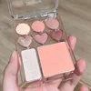 8-Color Pink Orange Eyeshadow Palette Facial Blusher Highlighter Brightening Lasting Heart-shaped Eye Shadow Makeup Cosmetics 4