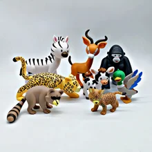 

Genuine Figure Cheetah Zebra Monkey Chimpanzee Ornaments Accessories Children's Lovely Wildlife Model Toy