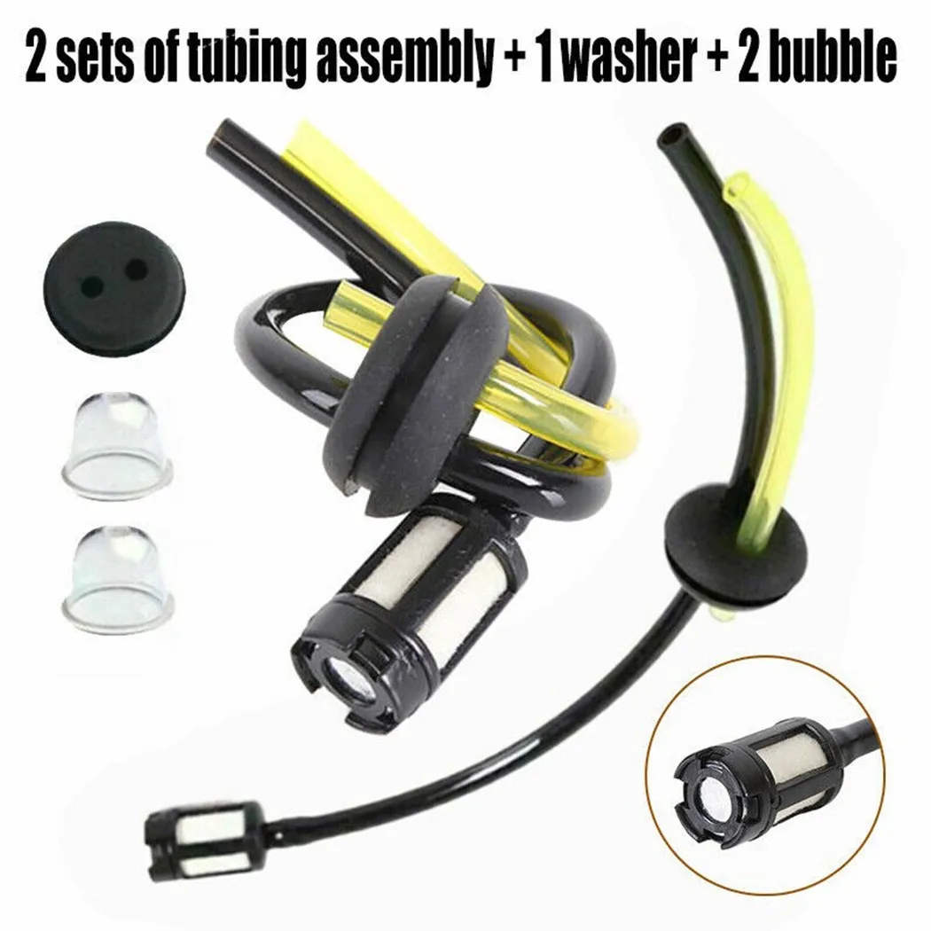 Description Picture 4 of item2Set Fuel Filter Fuel Hose Seal With Priming Bulbs For Brushcutter Hedge Trimmer Replace Parts Engine Fuel Tank Gasoline Filter