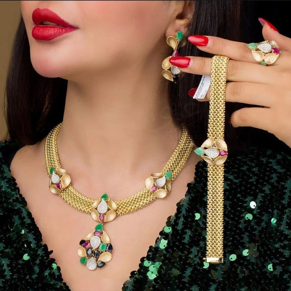 Cubic Zirconia Dubai Jewellery Cubic Zircon Jewellery Women 4 Cubic