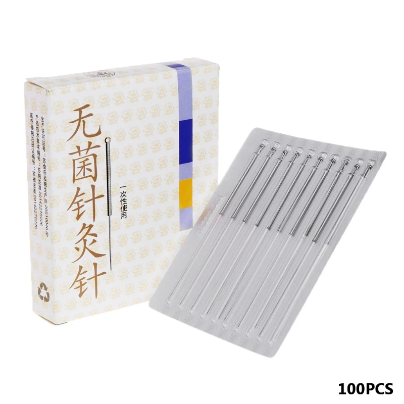 

100Pcs 0.30x40mm Disposable Acupuncture Chinese Medical Soft Sterile Needles New