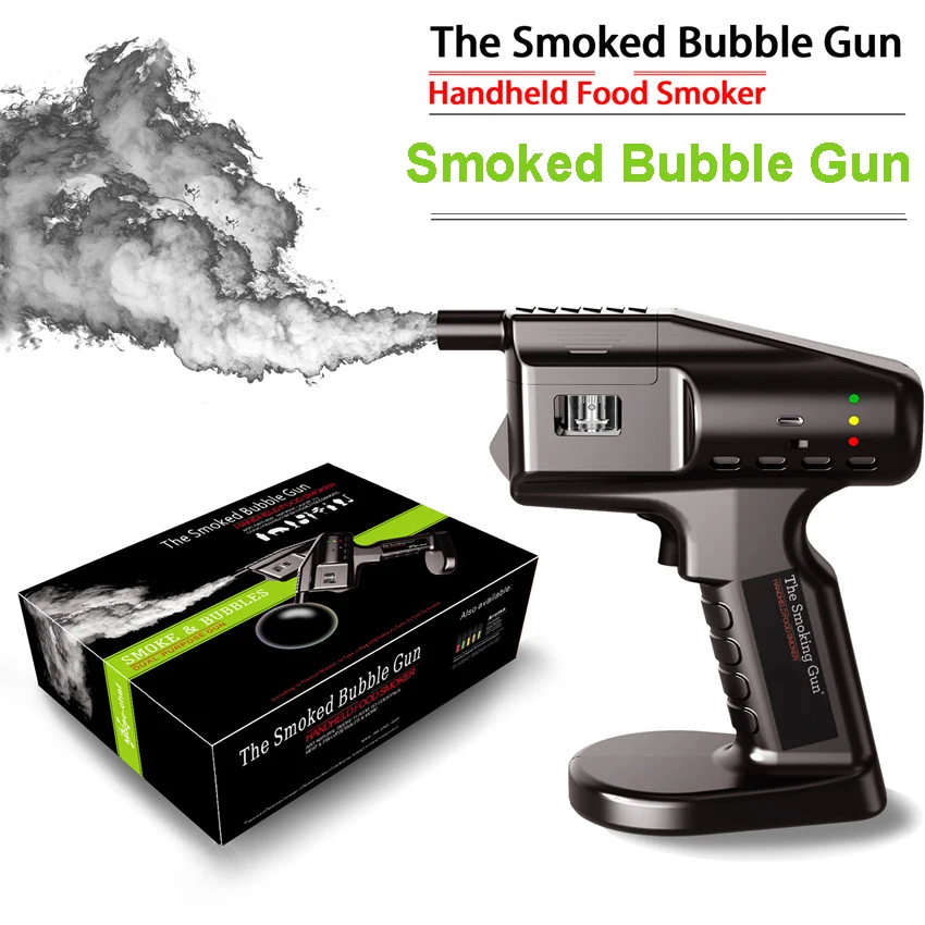 

Bar Wine Mixer Hand-Held Smoked Bubble Gun Smudging Machine Smoke Making Machine Cocktail Molecular Cuisine Bubble Machine