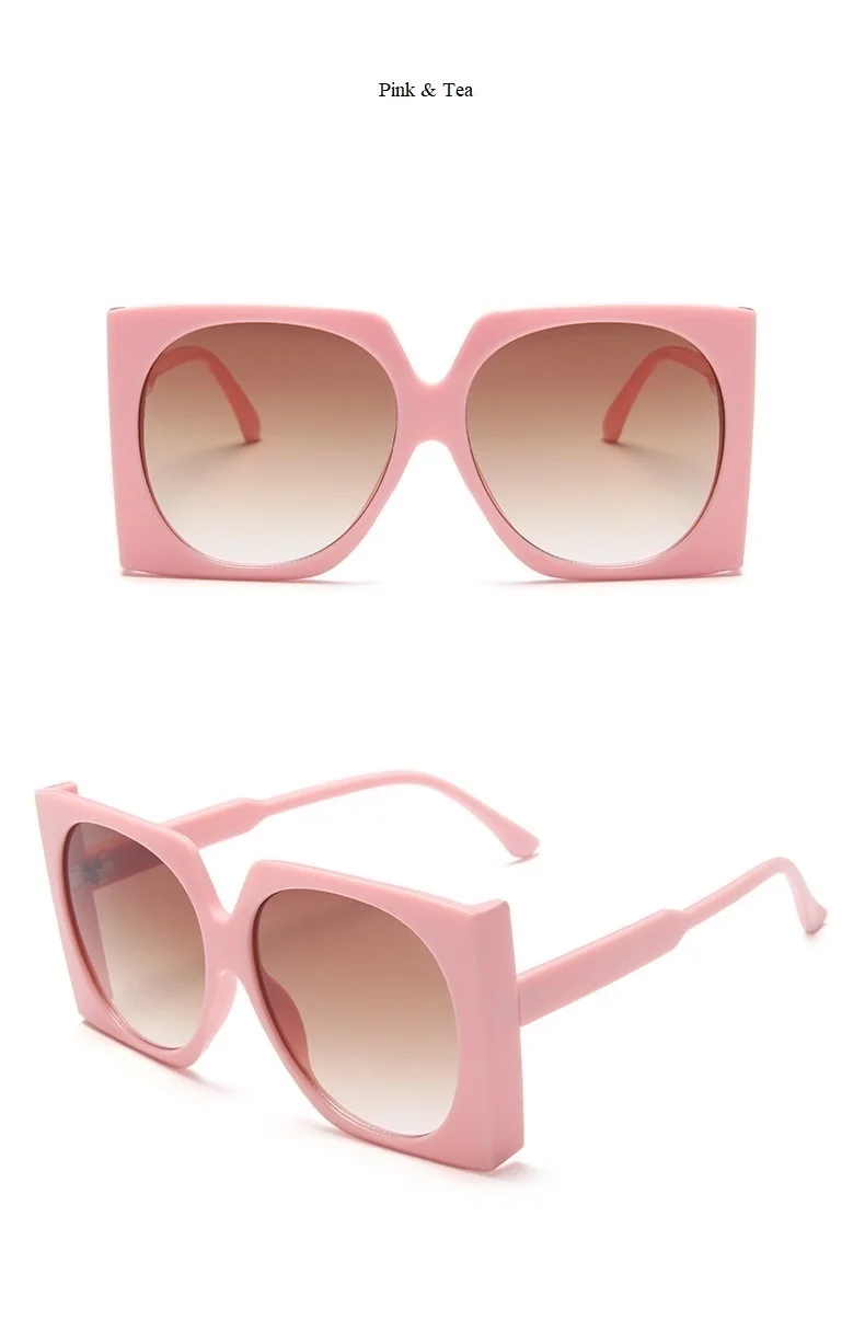 Oversized Square Sunglasses For Women Vintage Style Gradient Shades_voghion.com