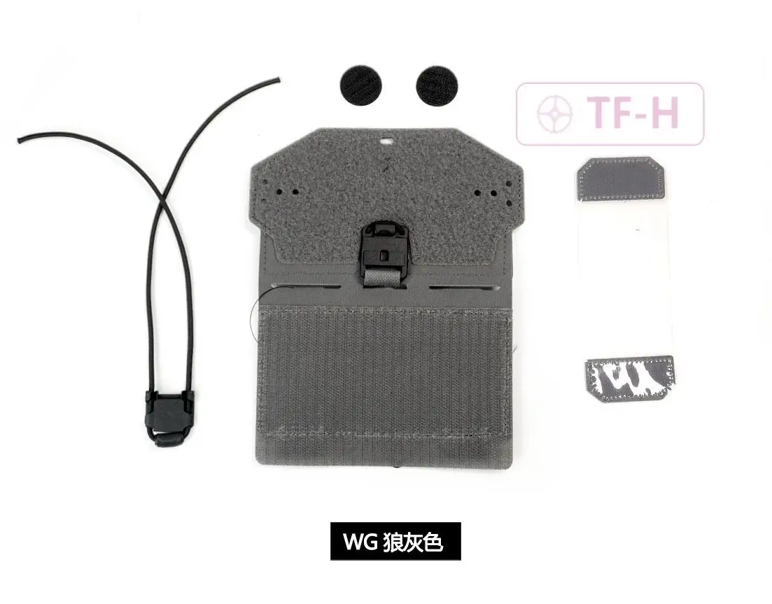 Universal Mobile Phone Bag Chest Front Panel Holder Plate Visual Admin Pouch For FCSK/MOLLE Tactical Vest Elastic Cord Fixed