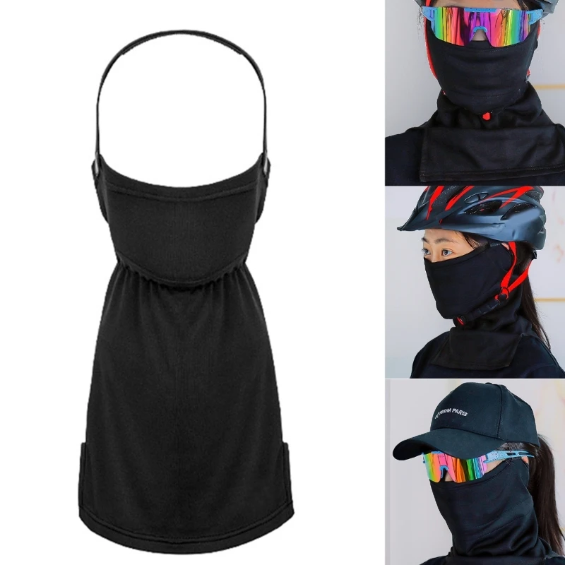 

Male Neck Warmer with Elastic Headband Winter Windproof Tube Scarves for Face Soft Women Half Mask Gaiter Snowboard
