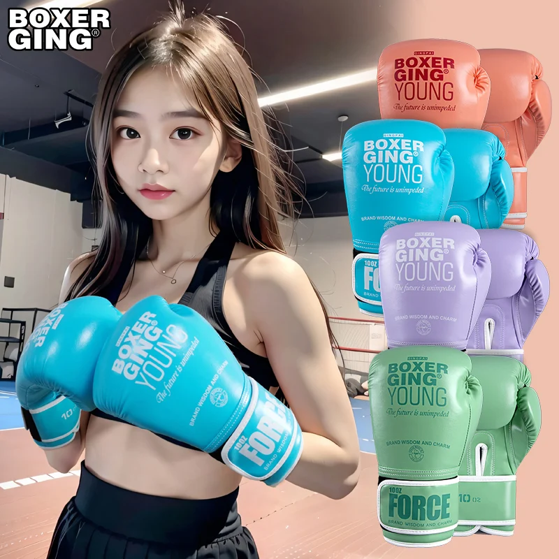 

6/8/10/12oz Kids Adults Women Men Muay Thai Boxing Gloves Sparring MMA Kickboxing Training Mitts Martial Arts Kong Fu Equipment