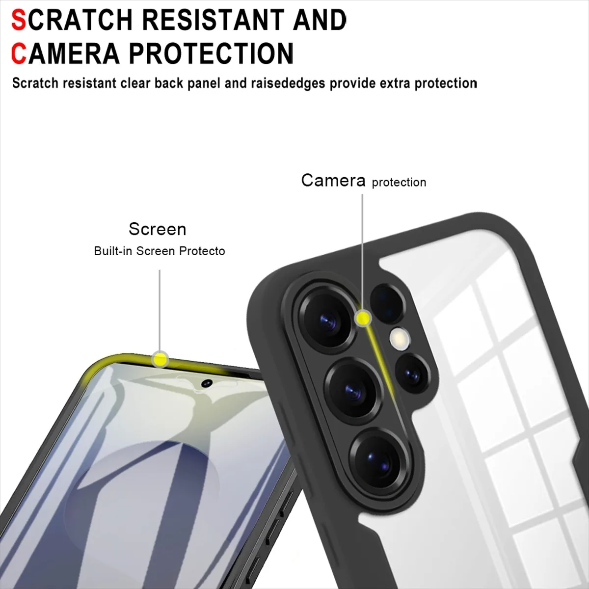Crystal Clear 360° Protective Phone Case - Impact Resistant & Anti-Shock Design