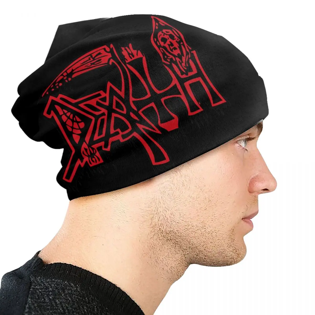 Death Rock Skullies Beanies Caps Cool Winter Warm Women Men Knitting Hats Unisex Adult Heavy Metal Music Bonnet Hats