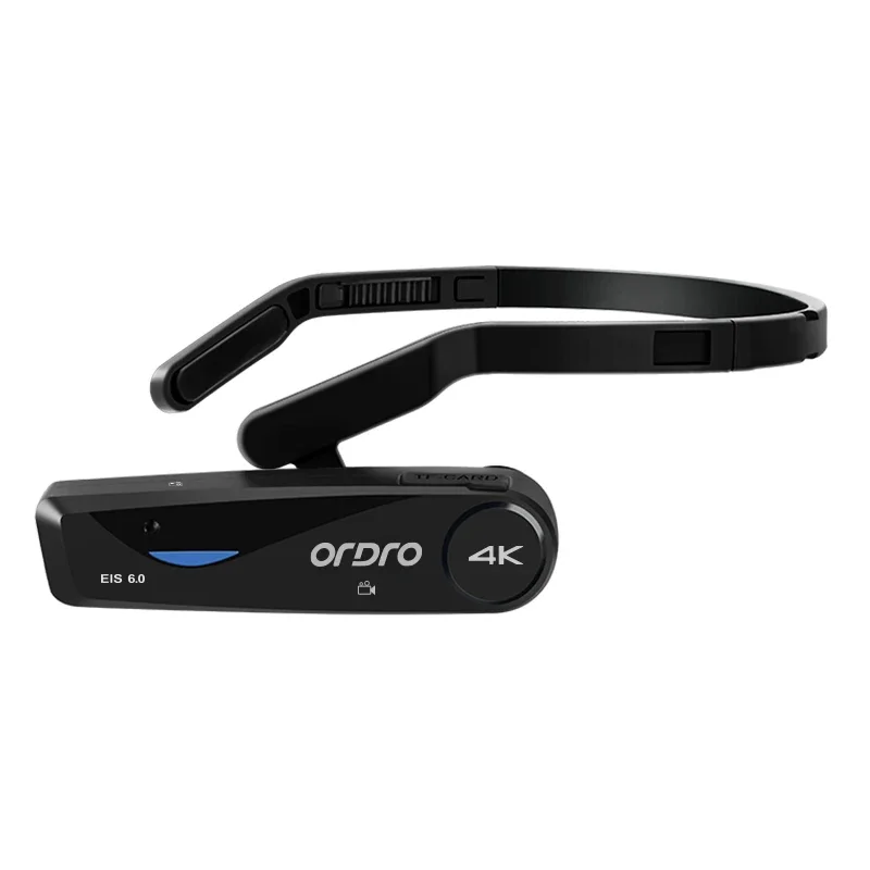 유튜브 영상용 헤드 웨어러블 브이로그 카메라, 오드로 EP6 PLUS FPV WiFi 4K 30 FPS 캠코더 웹캠, 블로거 영상 녹화기