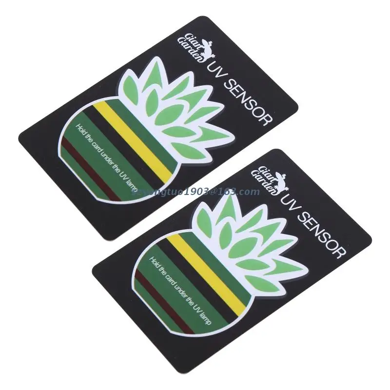 2PCS Reptile Terrarium UV Tester Cards for Lizard Gecko Chameleon Snake Habitat