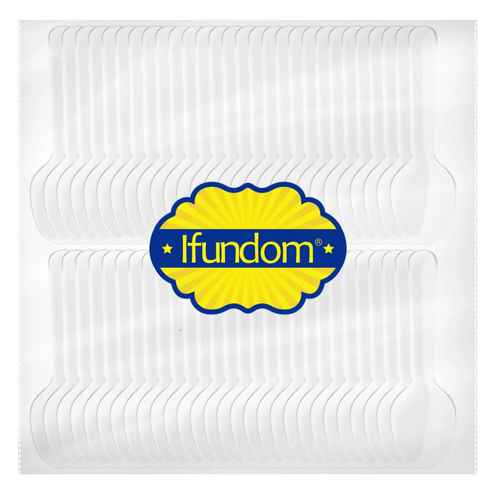 Description Picture 4 of item200Pcs Disposable Plastic Spoons Plastic Tableware Cutlery Clear Teaspoon Disposable Utensils for Dessert Ice Cream Party Supply