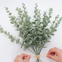 10pcs Eucalyptus Stems Artificial Eucalyptus Leaves for Home Flowers Bouquet Centerpiece Wedding Decoration Christmas Decor 3
