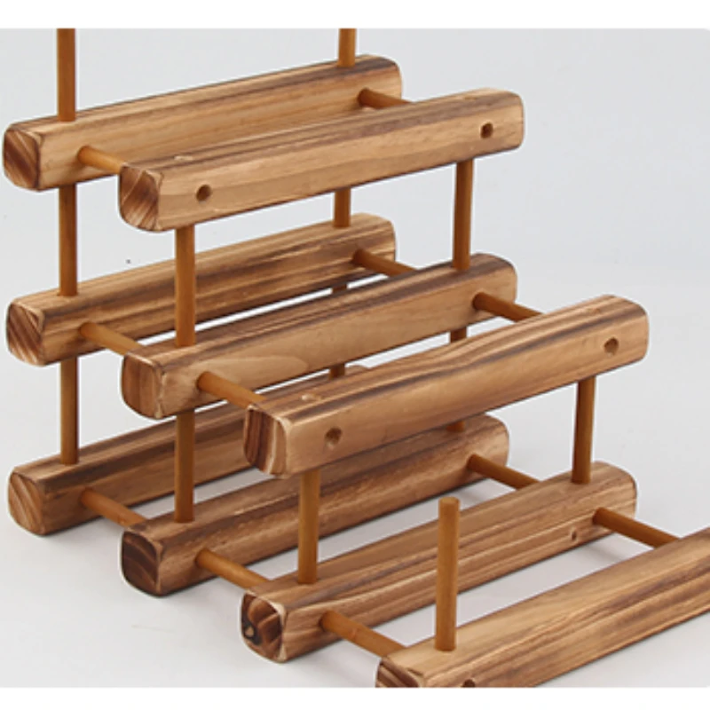 Wine Rack Simple Style Solid Wood Red Wine Rack Decoration Home Wine Bottle Display Rack Living Room Bar & Cabinets #050D