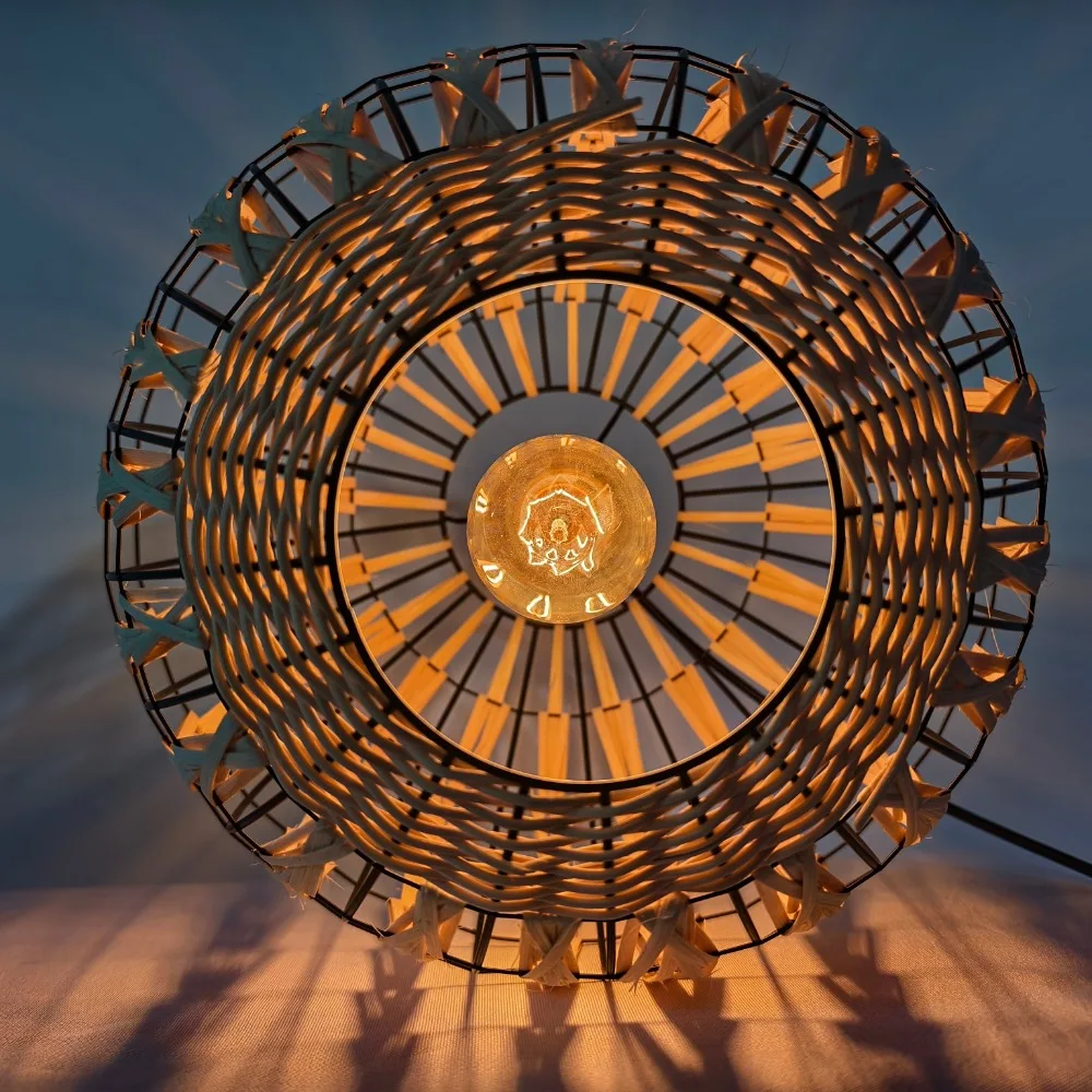 South East Asia Rattan Chandelier Living Room Dining Room Study Teahouse Rattan Weaving Rattan Art Lamps Lighting Chandelier