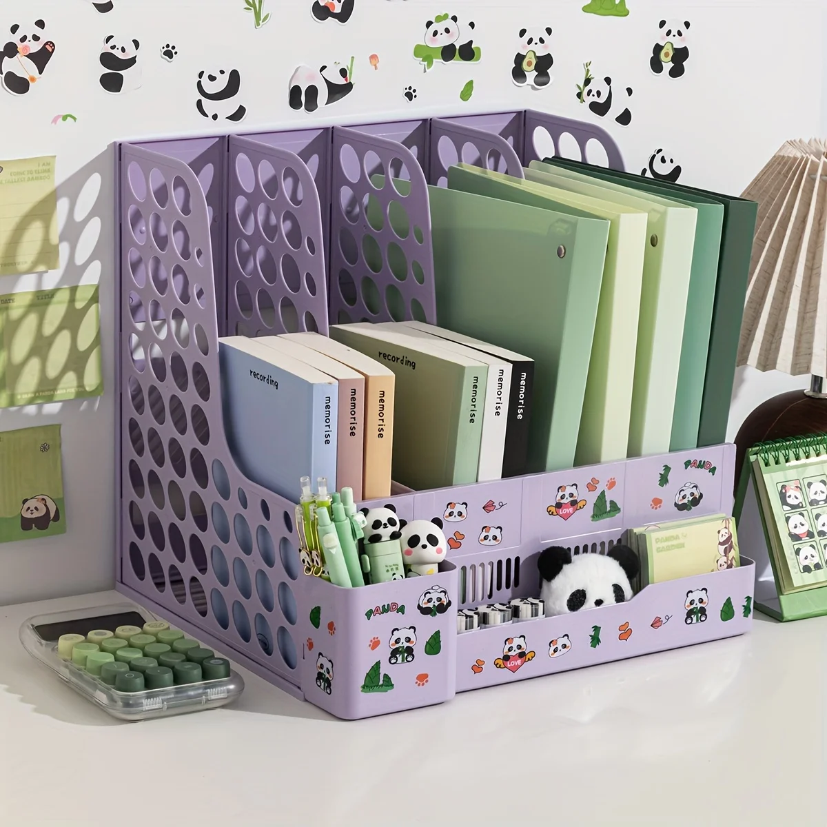 Multifunctional Bookshelf Folder Storage Box With Pen Holder Simple ...