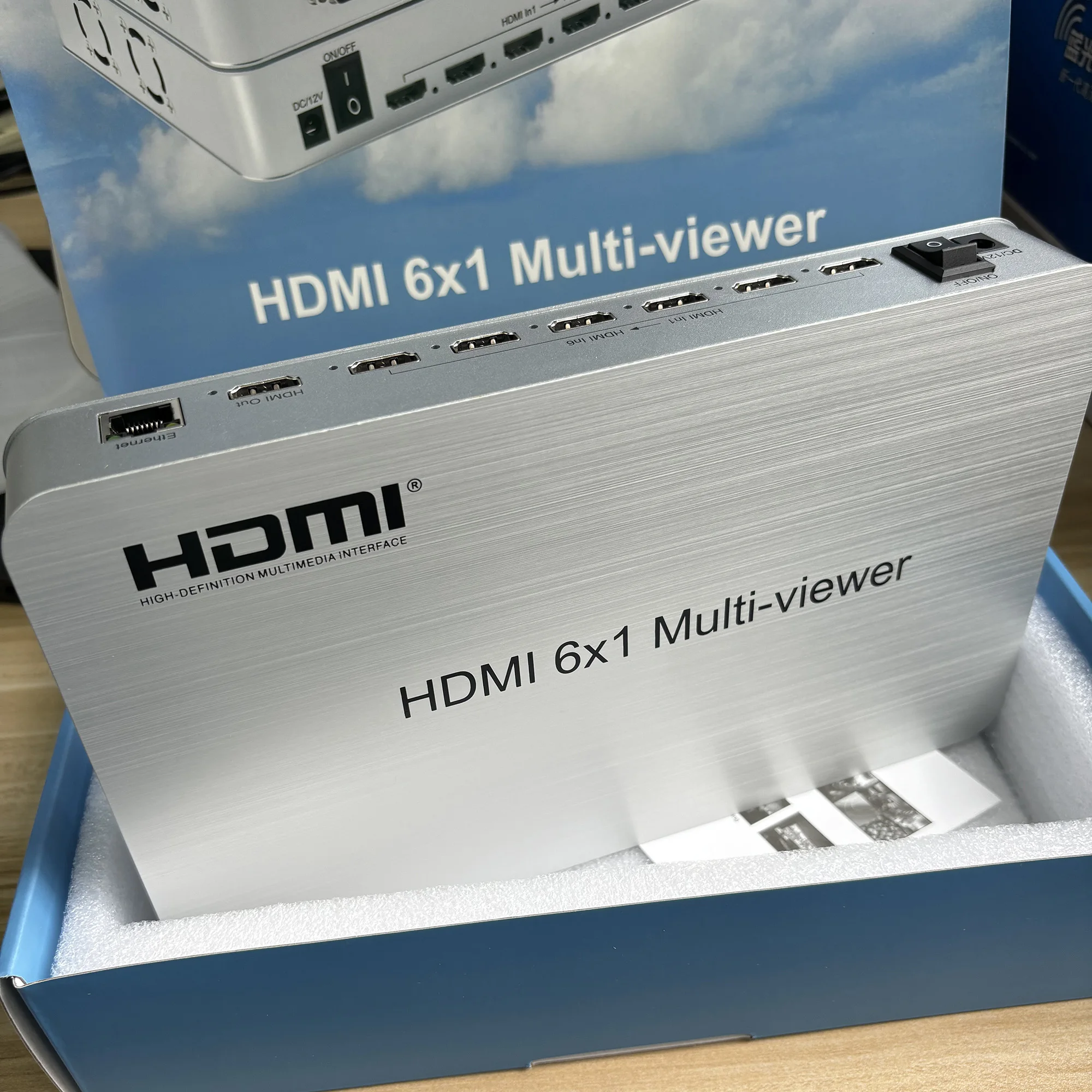 1080p 4K HDMI 6x1 멀티뷰어 6입력 1출력 심리스 스위치 5x1 4x1 3x1 2x1 쿼드 스크린 모드 2 3 4 6 화면 비확대 비변형