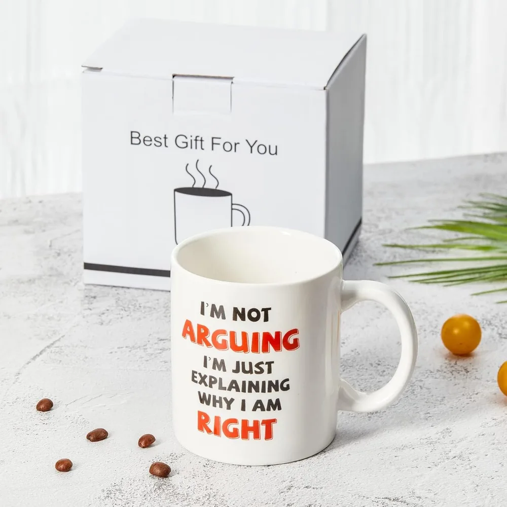 Funny Coffee Mug I'm Not Arguing I'm Just Explaining Why I Am Right Gag Coffee Mug Gift for Mother Father Children Friends 5