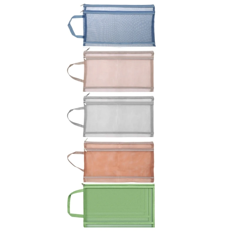 

Mesh Zipper Zipper File Bags Document Clear Plastic Folder Multipurpose for School Office Examination
