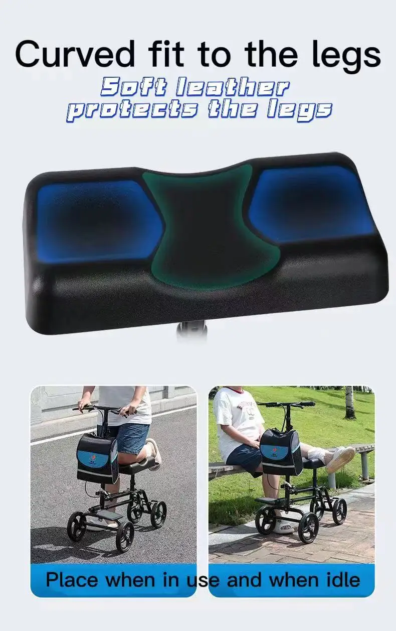 Medical Leg Knee Walker Aid Crutch Scooter Knee Leg Walking Orthopedic Armpit with Leg Rest For Fracture Broken Leg Amputation 13 Medical Leg Knee Walker Aid Crutch Scooter Knee Leg Walking Orthopedic Armpit with Leg Rest For Fracture Broken Leg Amputation 7