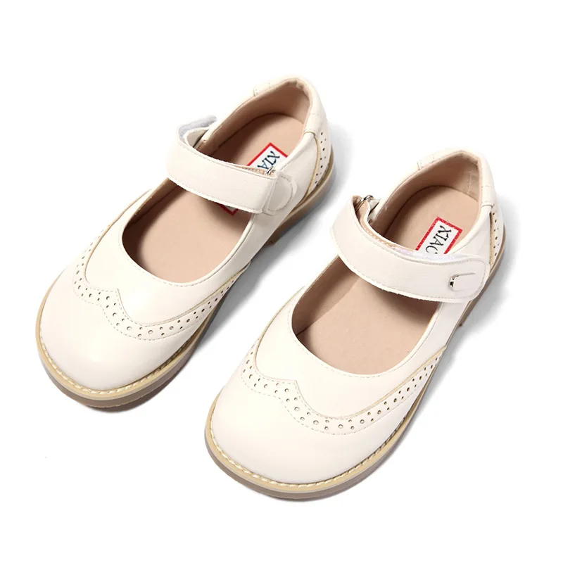 

Girls' Indoor and Outdoor Walking Shoes Flat Sole Soft Leather Kids Casual Shoes Baby Comfortable Fashion Footwear Spring Wear