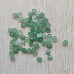 Wholesale 100pcs High - Quality 6mm Natural Stone Round Cabochon Beads for Jewelry Making Accessories (Green aventurine)