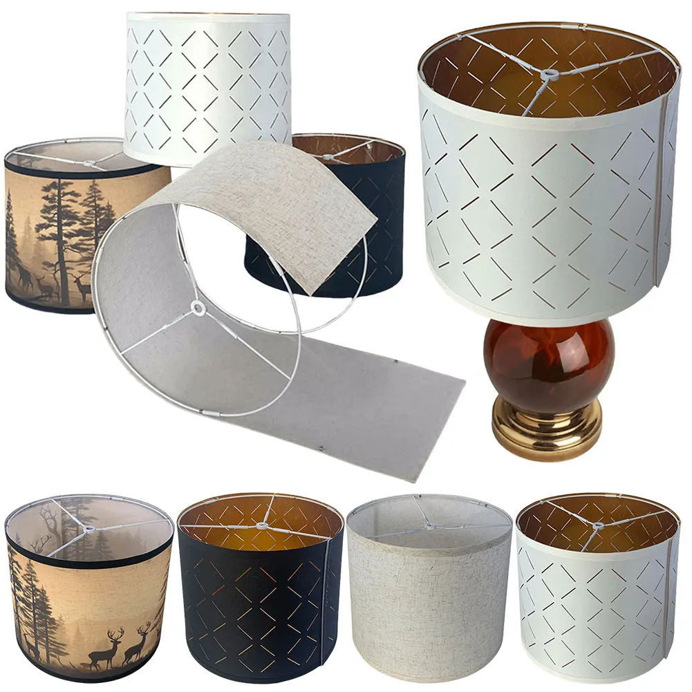Description Picture 6 of itemFabric Lamp Shade Replacement Lamp Cover Easy Assembly Barrel Lamp Shade for Table Lamp& Floor Light