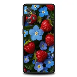 Summer Strawberry Flowers Phone Case - Vibrant Floral Design Cover - Samsung A05S (A1)