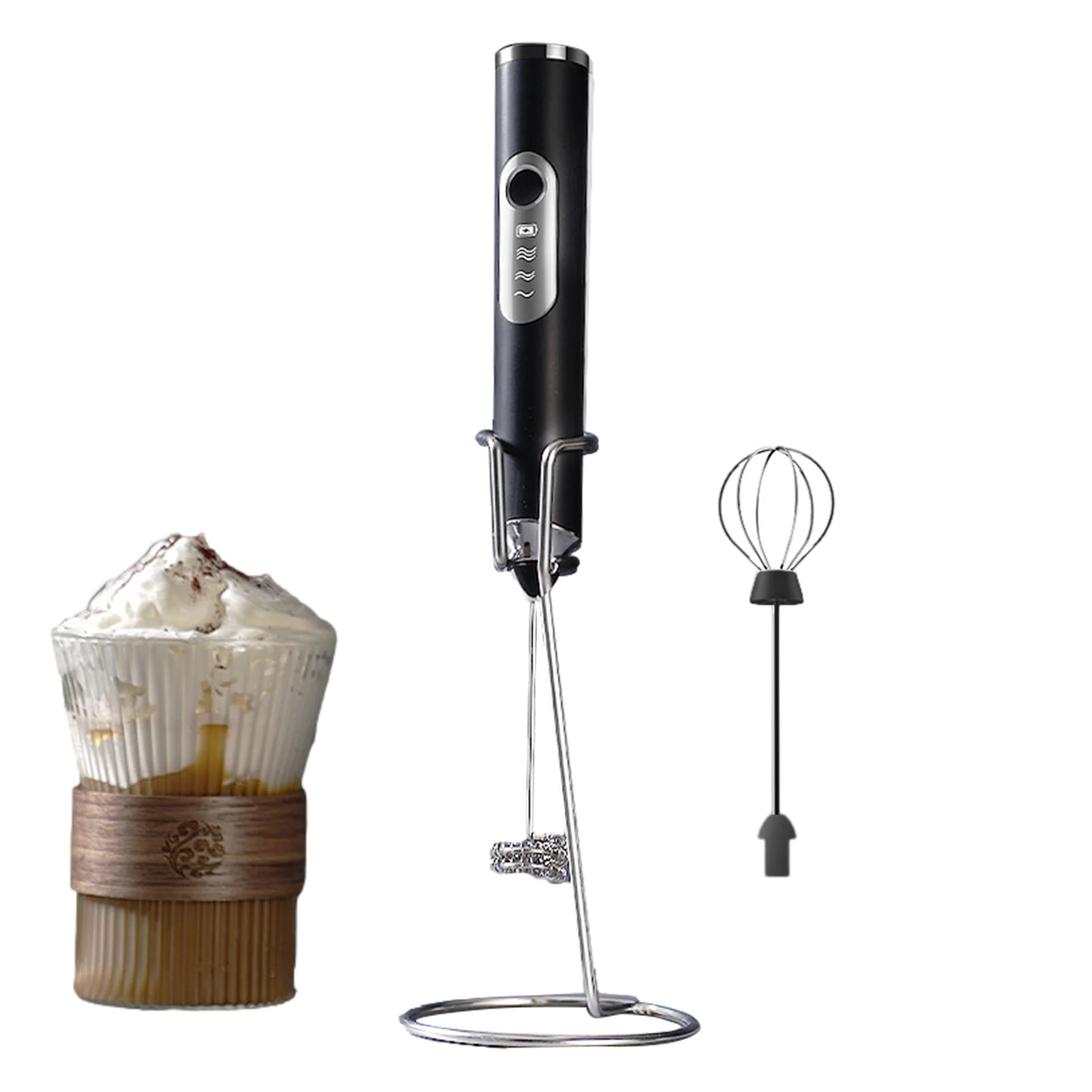 

Электрический смеситель для молока, из нержавеющей стали, с подставкой для хранения