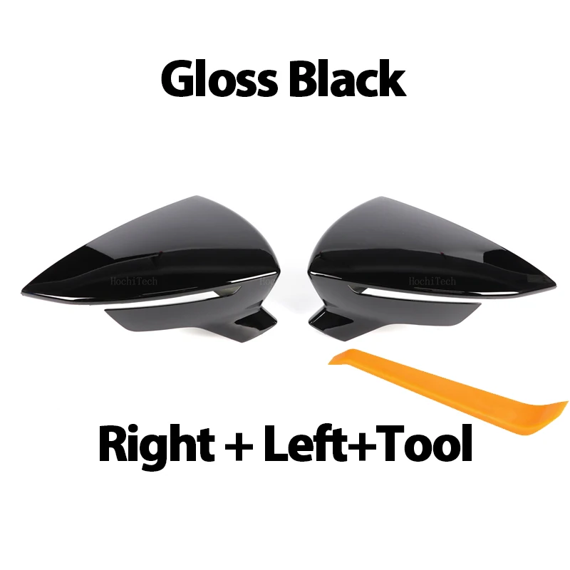 Gloss Black Carbon Look Car Side Rearview Mirror Cover Accessories