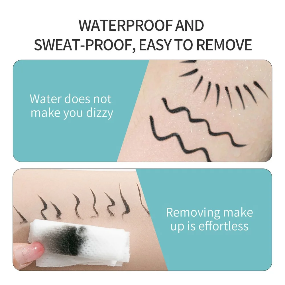 Waterproof Liquid Eyeliner Quick-drying Professional Black Ultra Fine Eye Liner Liquid Pen Natural Makeup Cosmetic 6
