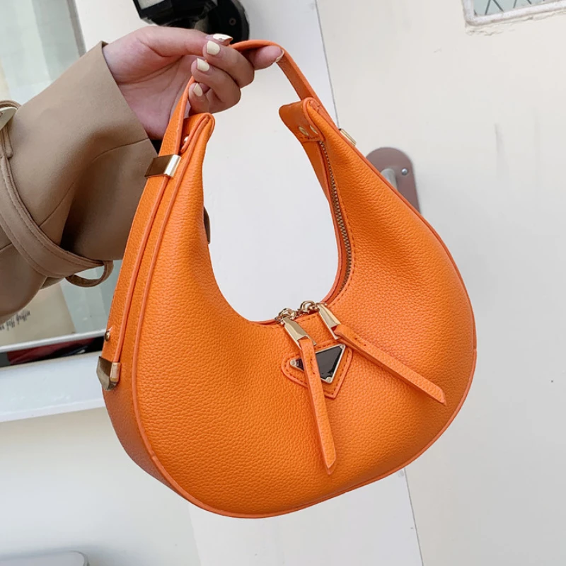 

Underarm Tote Bags for Women 2023 New Luxury Designer Handbag Fashion Leather Party High Quality Half Moon Shoulder Bag Woman