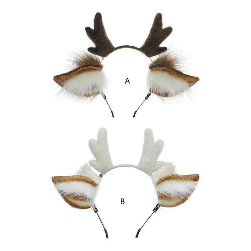 

A2ES Reindeer Antler Headband Animal Ears Headwear Hair Hoop Cosplay Costume