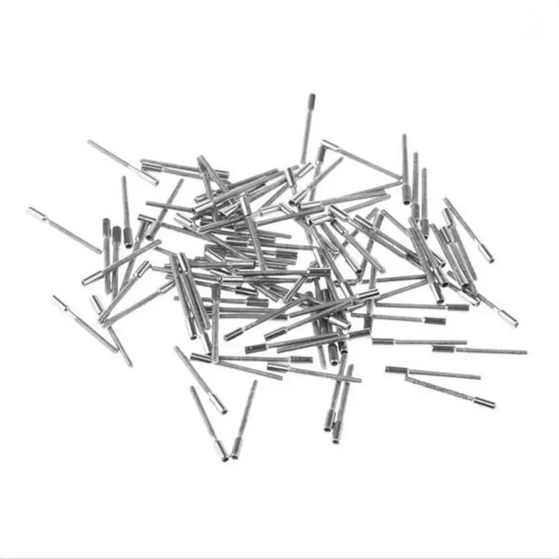 100Pcs 도매 0.9mm 스테인레스 스틸 시계 줄기 확장기 와인딩 확장 폴 바 교체 수리 액세서리