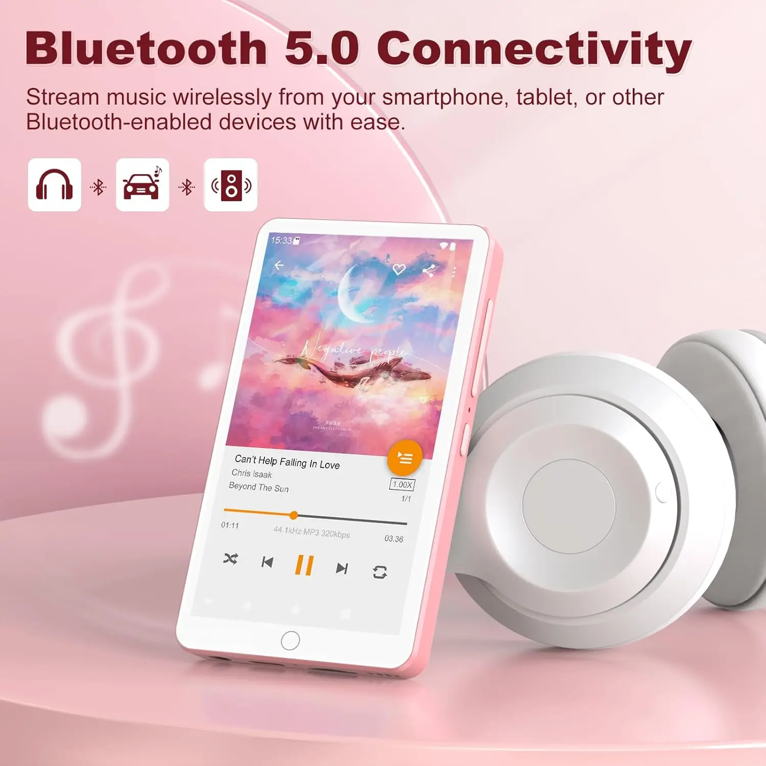 Portable WiFi MP3 Player with Bluetooth and Touchscreen