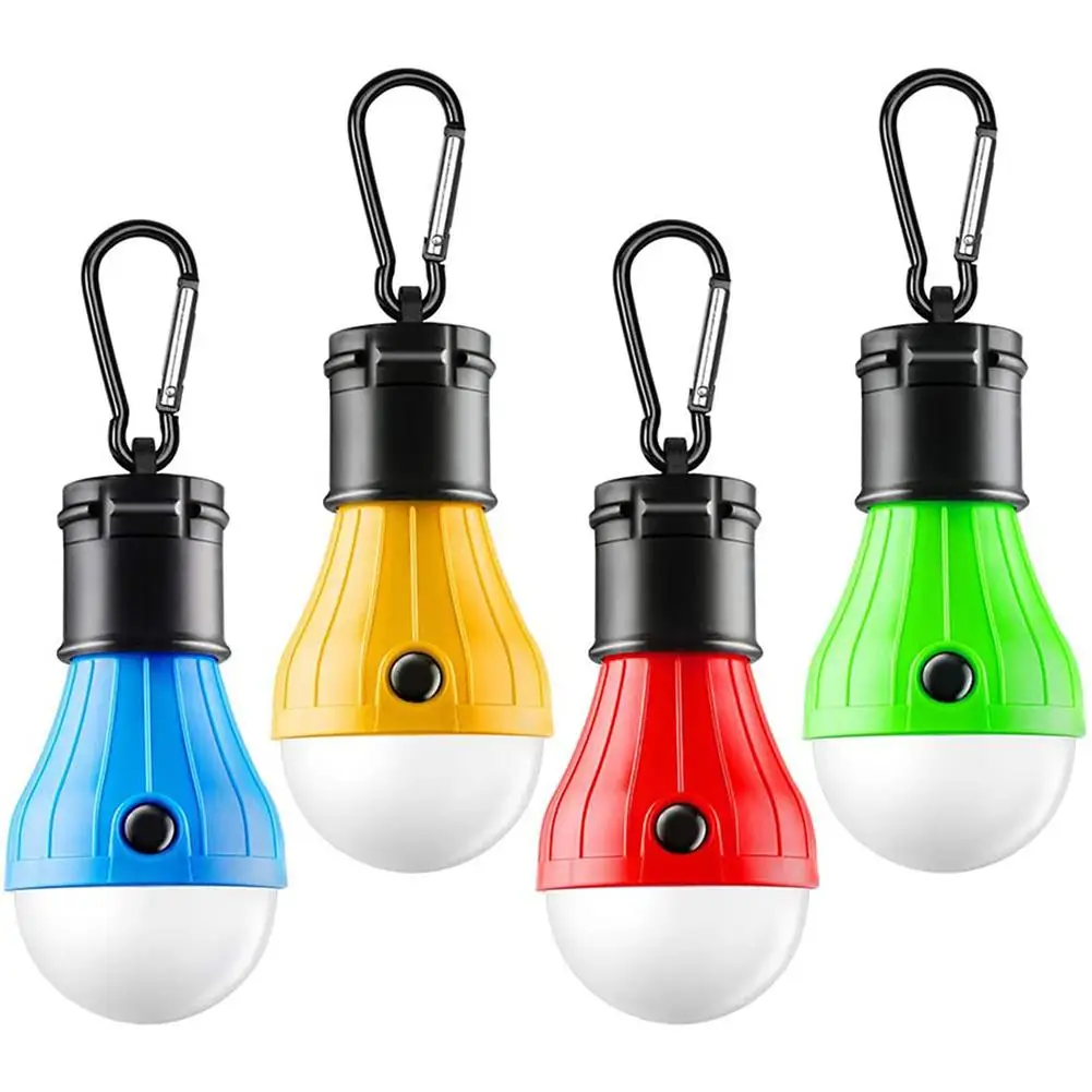 

Portable Led Tent Lamp 4 Pack Clip Hook Emergency Light Ipx8 Waterproof Camping Bulb Lantern For Outdoor Hiking Fishing