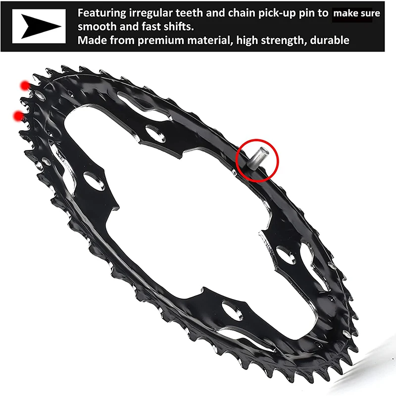 MTB Bicycle Chainring 24T/32T/42T 26T/38T 10S Bike Chainring 22T/32T/44T 9S 104B