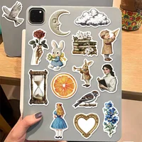 50PCS Retro Art Aesthetics Creative Graffiti Stickers DIY Manual Scrapbook Notebook Tablet Waterproof Stickers 4