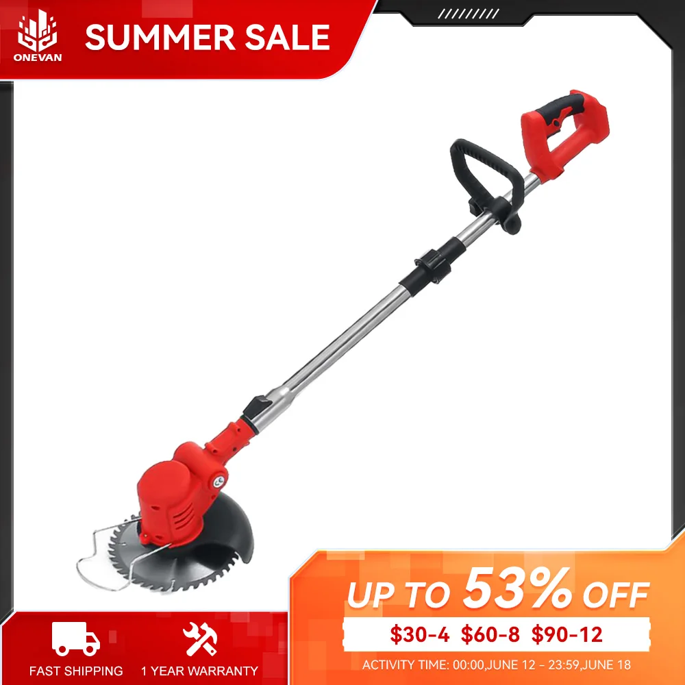 ONEVAN 2500W 20000RPM Cordless Grass Trimmer Electric Lawn Mower