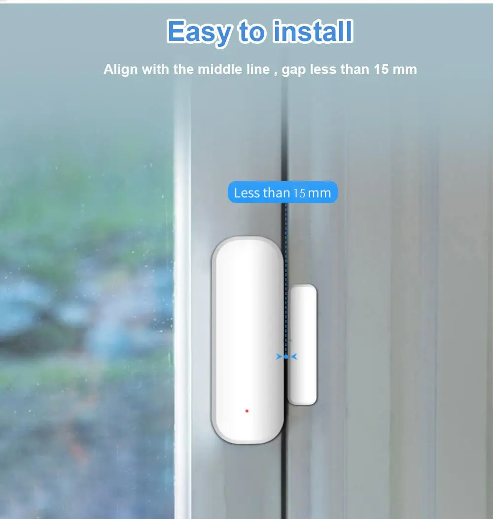 Zigbee 스마트 문짝 센서, 윈도우 문짝 센서 알람, 홈 보안용 접촉 센서, 스마트 홈 자동화, Ale 호환