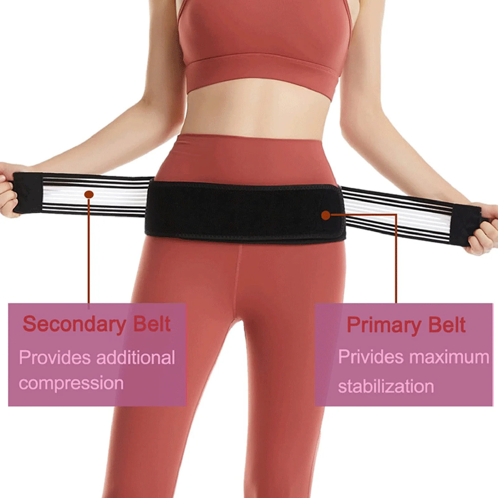 Cintura Sacroiliaca Regolabile Antiscivolo Per Sciatica E Dolore Lombare | Supporto Lombare Per Uomo E Donna | Girovita 109 Cm | Sollievo Dal Dolore All'Anca E Bacino