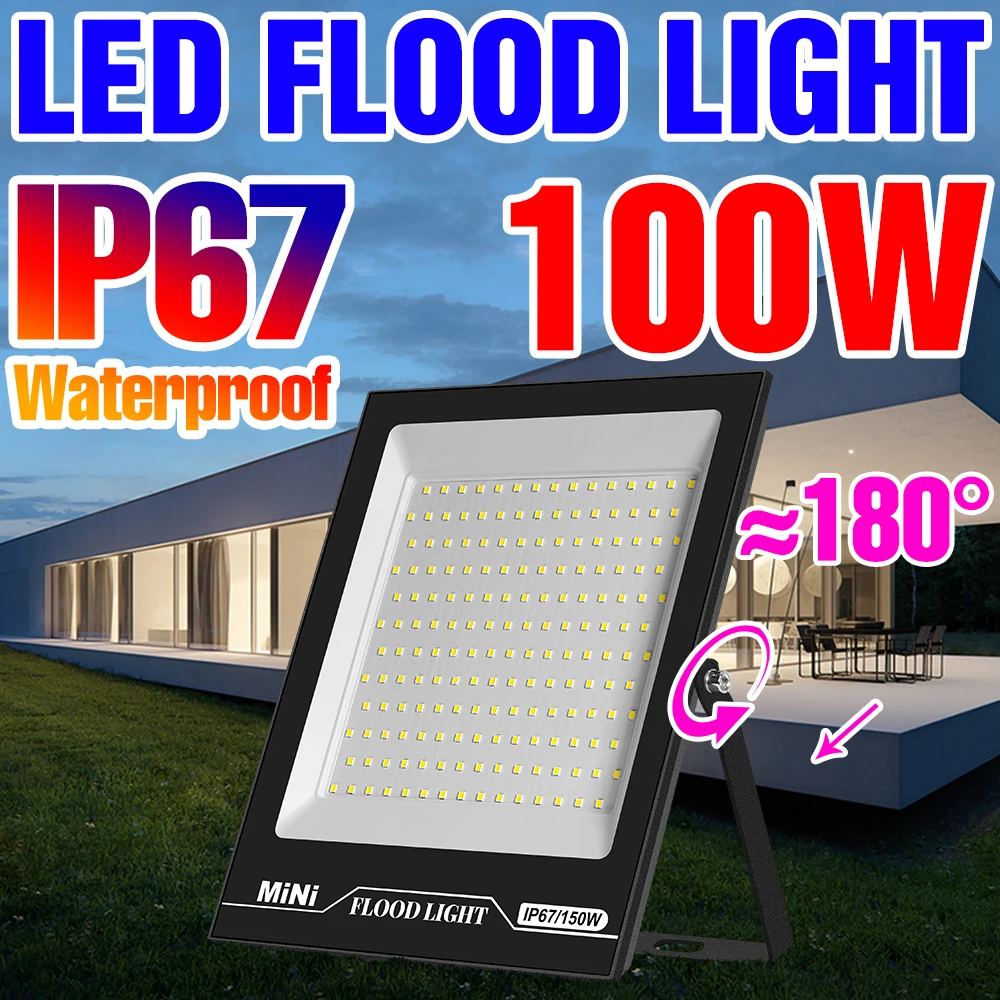 

220V LED Flood Light Outdoor Landscape SMD2835 Reflector Street Lightings Floodlight IP67 Waterproof Garden Wall Lamp Spotlight