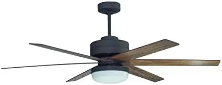 

Rossman Modern 52\u201DCeiling Fan Brushed Nickel Finish with 6 Glazed Cherry/Driftwood Reversible Blades, Remote Control, UL Ra