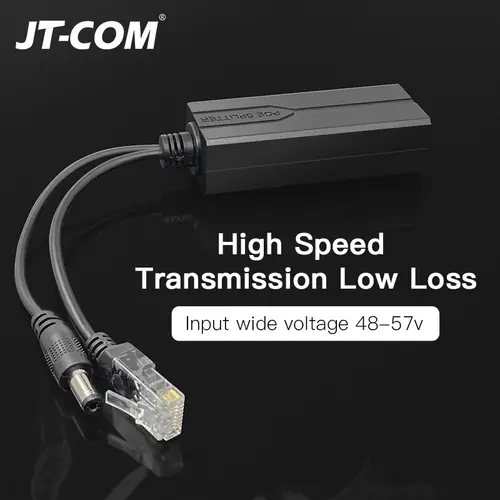 Standard POE Splitter 48V to 5V 12V 1.2A 2A Micro USB tpye-C 100M/1000M POE Camera Injector Power Supply for Huawei Hikvision - Image 2
