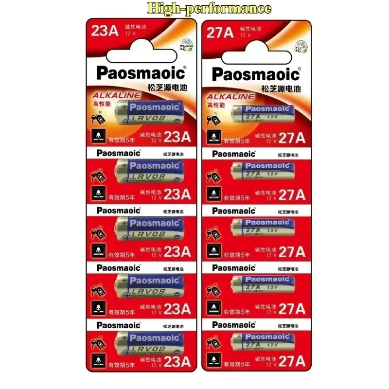 Battery 23A 12V alkaline battery disposable battery 5pcs Alkaline Battery MN21 V23GA 23GA A23S E23A EL12 For Wireless Doorbell Alarm Remote Control Toy